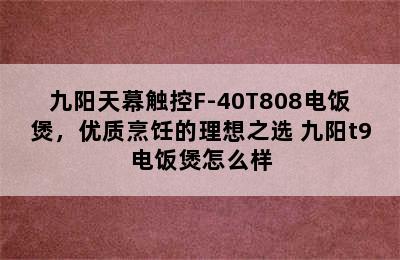 九阳天幕触控F-40T808电饭煲，优质烹饪的理想之选 九阳t9电饭煲怎么样